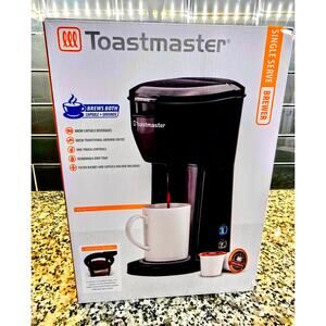 Toastmaster TM-118CM | Single-Serve Coffee Maker | Brew Pods & Grounds |Open Box